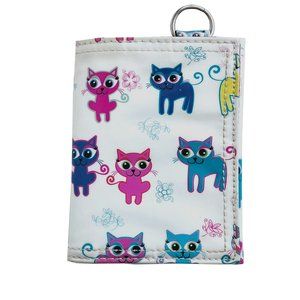 Paperchase Kitty Cat Vinyl Wallet, Tri-Fold, Made in England, Women, Teen Gift